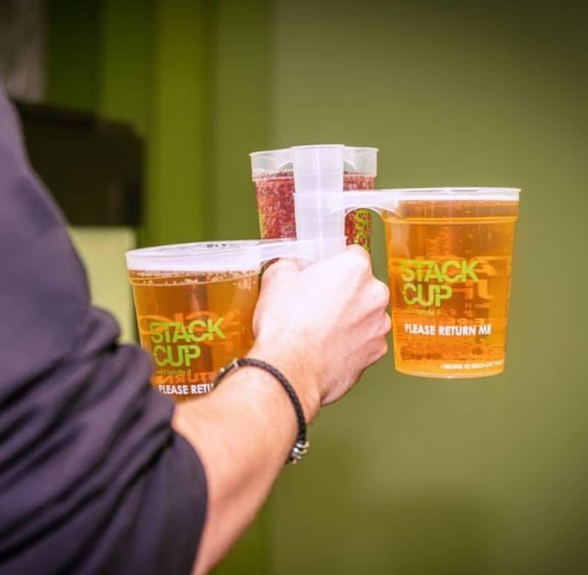 Printed plastic pint cups with logo